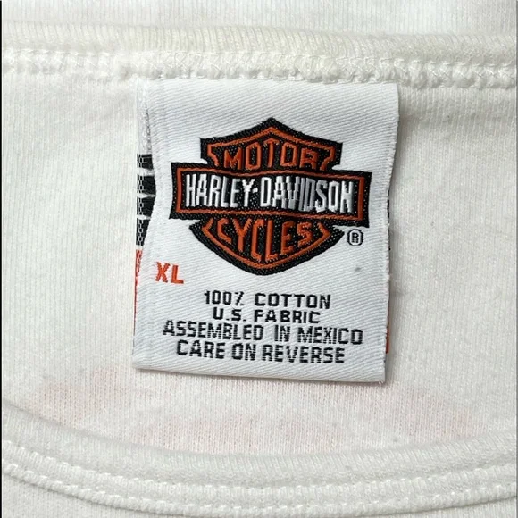 HARLEY-DAVIDSON White Woman’s Short Sleeve Tee Shirt Size XL - Picture 8 of 14
